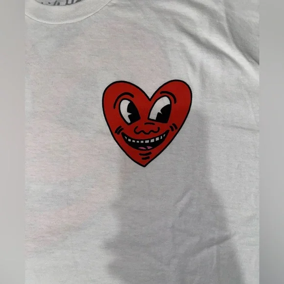 Ripple Junction Keith Haring Heart White T-Shirt - XL - Picture 3 of 4